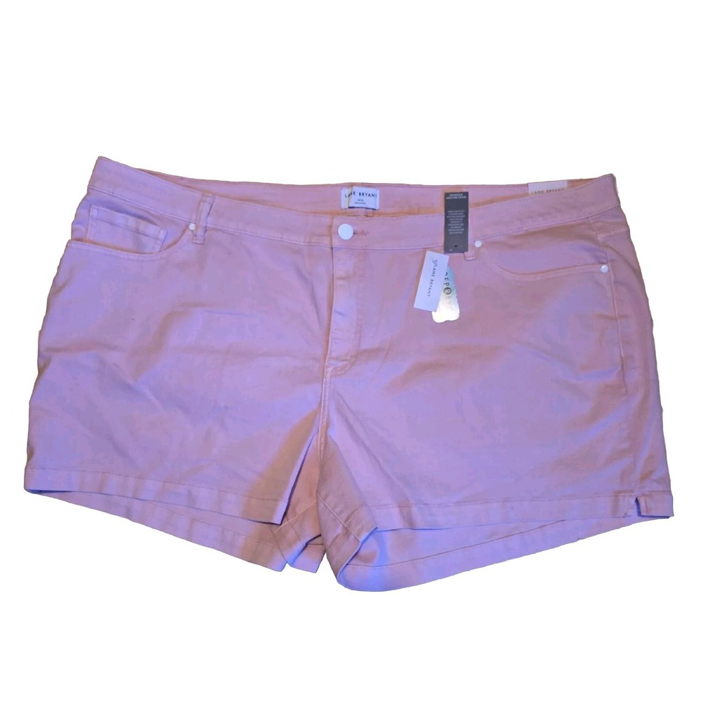 Lane Bryant NWT Women Signature Fit Plus Pink Denim Shorts Sz 34-36 recycled $70